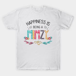 Happiness Is Being A Mimzy Wildflowers Valentines Mothers Day T-Shirt